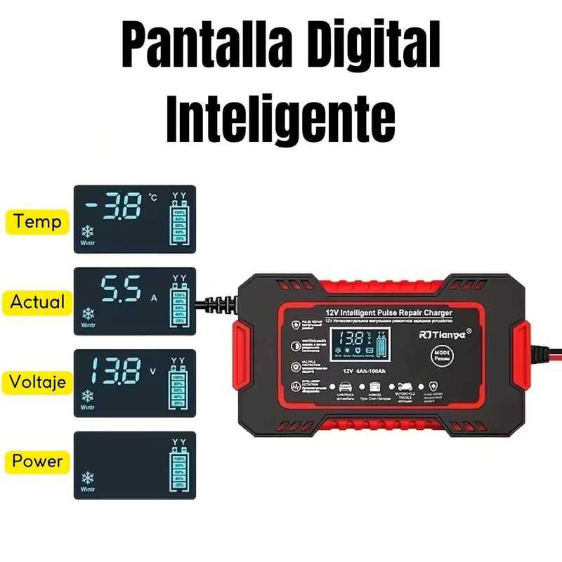 Cargador Inteligente 12V 6A de Alto Rendimiento – Nunca Más Te Quedes Varado