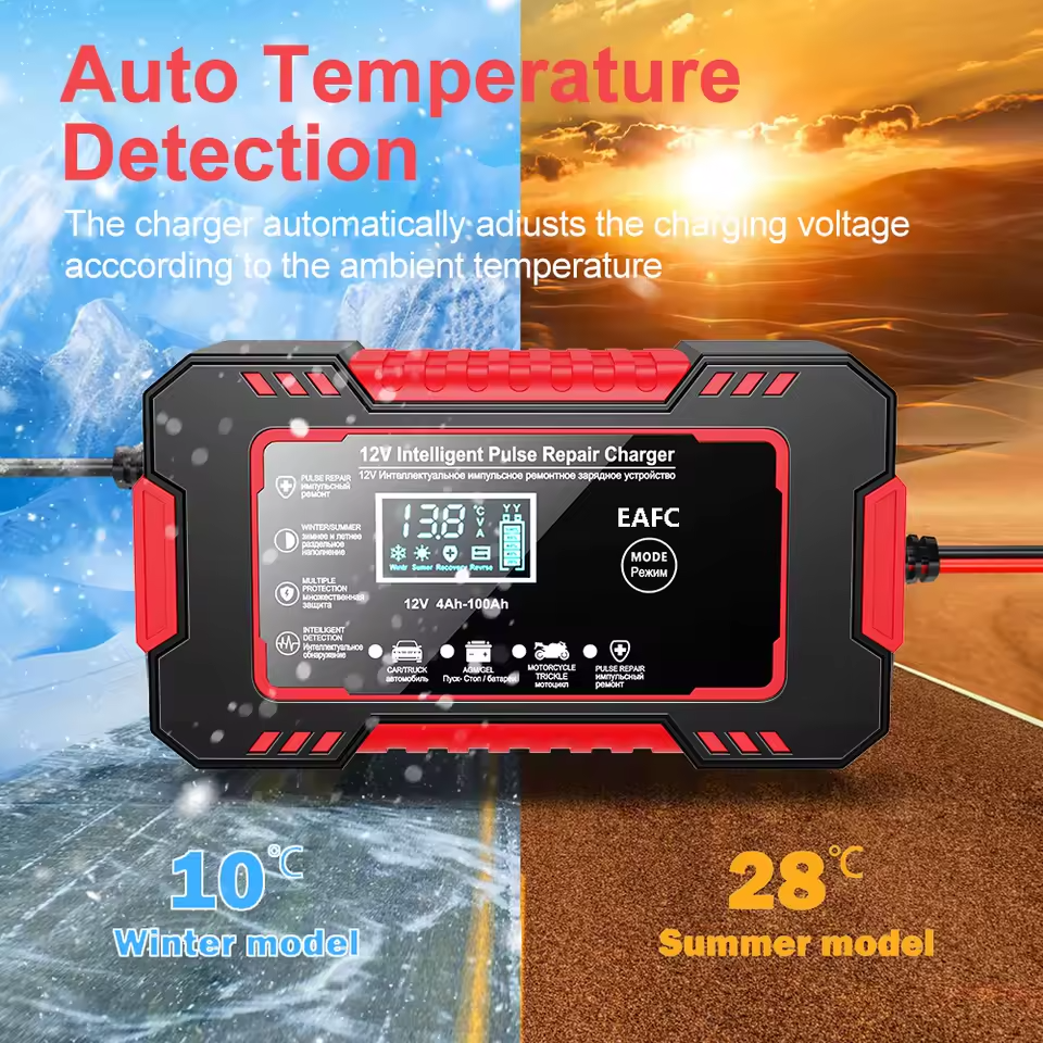 Cargador Inteligente 12V 6A de Alto Rendimiento – Nunca Más Te Quedes Varado